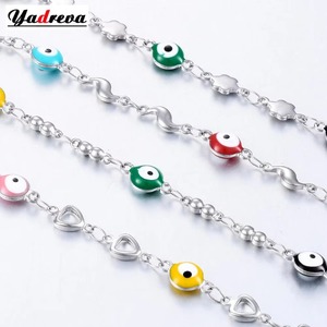 Collar de acero inoxidable con ojo de la suerte para hombre y mujer, nuevo, a buen precio - Product Image 6