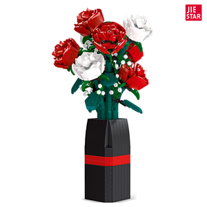 Juguetes JIESTAR 878 Piezas Rosa Romántica Decoración para el Hogar Set de Construcción DIY para Niña Ensamblaje Floristería Juguete para Niños Set de Bloques de Construcción - Product Image 6