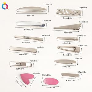 QIYUE Double Prong Pinces À Cheveux Bord Clip Design Plat avec Style Doux Alligator Métal <span class=keywords><strong>Canard</strong></span> Bec Argent Cheveux Accessoires - Product Image 3