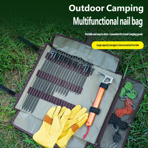 עמיד למים בקיבולת גדולה בד אוקספורד שקית אחסון מסמר קמפינג נייד עמיד בפני שחיקה שקית גליל אוהל עמיד בפני שחיקה לחוץ - Product Image 2