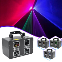 Projecteur laser professionnel haute puissance à 4 faisceaux, animation couleur intégrale, éclairage de scène pour fêtes, bars, mariages et événements avec DMX512
