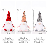 Poupée de Noël Nain Lutin Lumineux LED de 30 cm, Décorations de Noël pour la Maison, Cadeaux du Nouvel An 2023 pour Enfants