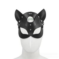 Masque de renard en cuir PU en gros, masque pour les yeux BDSM, masque de fête masquée, masque de jeu de rôle fétichiste pour couples