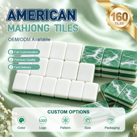 Jeu de Mahjong Chinois Classique 144 Tuiles, Personnalisé sur Mesure, en Acrylique, pour Voyage