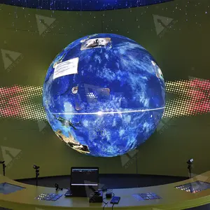 Full Color Custom Wholesale Indoor Curved Flexible Round LED Screen Display Round Globe Display Sphere LED Video Display