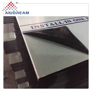 Revêtement mural en aluminium ACP Aluco <span class=keywords><strong>Panneau</strong></span> composite en aluminium argenté doré miroir ignifuge <span class=keywords><strong>blanc</strong></span> 4 'x 12' - Product Image 5