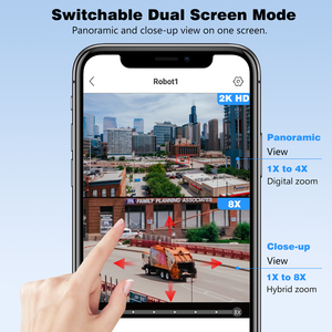 Système de caméra de sécurité WIFI ENSTER pour extérieur, zoom optique 8X, audio bidirectionnel, vision nocturne, étanche IP66, 6,0 MP - Product Image 3