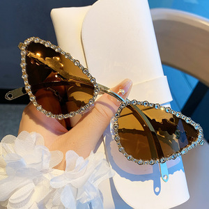 Cat Eye <b>Sunglasses</b> For Women Rhinestone Metal Frame UV400 Protection Party Outings Driving Stage Performances - Product Image 4