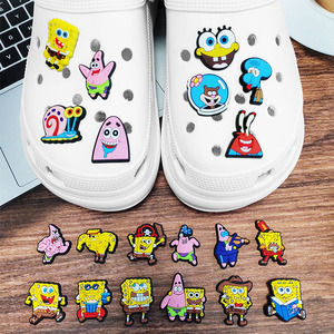 Personalizzato popolare cartone animato <span class=keywords><strong>SpongeBob</strong></span> SquarePants Pvc decorazione di scarpe alla moda <span class=keywords><strong>SpongeBob</strong></span> SquarePants fascino scarpe - Product Image 4