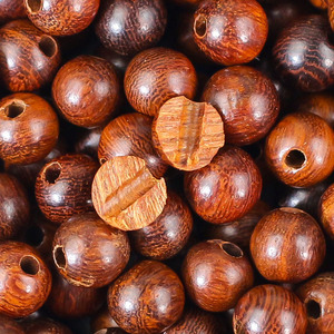 <b>Red</b> Sandalwood Round Loose Beads 6mm 8mm 15mm 18mm 20mm For <b>Bracelet</b> Making DIY Jewelry Materials - Product Image 3