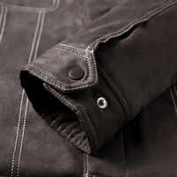 Blouson Bomber Harley en Polyester pour Homme – Style Workwear Ample, Col Rabattu, Épaisseur Doublée en Fausse Laine d'Agneau, Couleur Unie, Chaud et Tendance pour l'Hiver