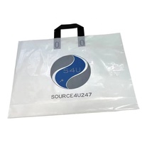 Personnalisé pas cher Poly PE sac à provisions en plastique poignée réutilisable Shopping sac de transport en plastique avec propre Logo