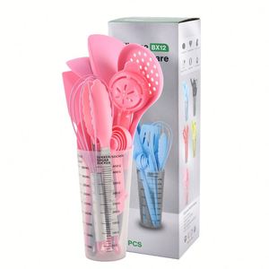 Custom New 16 Pcs Brand Kitchen Cooking Utensils With Holder Silicone Spatula <b>Set</b> <b>Nonstick</b> <b>Cookware</b> - Product Image 2