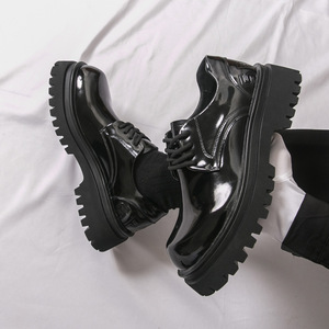 Zapatos Casuales de Cuero con Suela Gruesa, Estilo Coreano, de Alta Gama, Formales para Hombre - Product Image 1