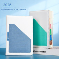 Pour Amazon 2026 tout anglais 365 jours planificateur quotidien multifonctionnel personnalisable A5 cahier à couverture rigide avec reliure à coudre