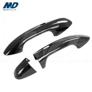 Tirador de puerta de fibra de carbono para MERCEDES BENZ Clase C W205 AMG C63 Coupe, para modelos del 2016 al 2018