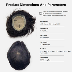 Parche Capilar, Tupé, Extensión de Cabello con Base de Seda, Topper de Cabello Natural <span class=keywords><strong>para</strong></span> Hombre, <span class=keywords><strong>Peluca</strong></span> <span class=keywords><strong>Fija</strong></span>, <span class=keywords><strong>Peluca</strong></span> Humana <span class=keywords><strong>para</strong></span> Hombre, Natural - Product Image 5