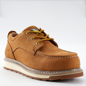 Chaussures de sécurité basses à bout en acier, bottes de travail en cuir véritable pour hommes, légères, antidérapantes, chaussures de protection industrielles - Product Image 4