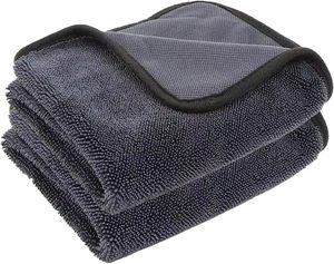 Serviettes de lavage auto en microfibre torsadée sans bords, écologiques, séchage rapide, double absorption, 1600 g/m², pour l'entretien et le detailing automobile - Product Image 1