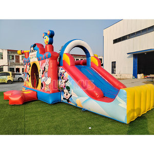 Castillo Inflable con Tobogán <span class=keywords><strong>de</strong></span> <span class=keywords><strong>Mickey</strong></span> <span class=keywords><strong>Mouse</strong></span> para Exteriores, Casa <span class=keywords><strong>de</strong></span> Brinco Inflable con Tobogán para Niños - Product Image 3