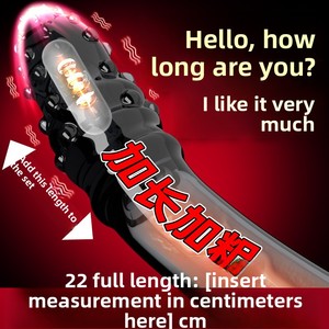 Nuovo Prodotto per Divertimento Notturno: Estensore del Pene Elettrico con Guaina Vibrante in Cristallo e Anello per il Pene a Controllo Manuale, Giocattolo Sessuale per Coppie - Product Image 2