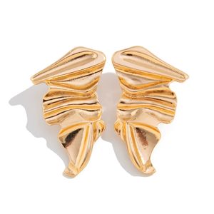 2025 nueva llegada Luz de lujo geométrico suave Metal pendiente moda alto sentido Stud pendientes para mujeres - Product Image 1