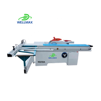 WELLMAX Scie à table coulissante de haute précision pour le travail du bois-Idéal pour les meubles et les projets de construction Machine à découper le bois