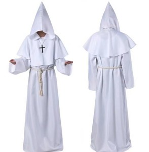 Disfraz <span class=keywords><strong>de</strong></span> Halloween Cosplay disfraz <span class=keywords><strong>de</strong></span> monje medieval túnica <span class=keywords><strong>de</strong></span> monje mago sacerdote COS disfraz <span class=keywords><strong>de</strong></span> escenario - Product Image 2