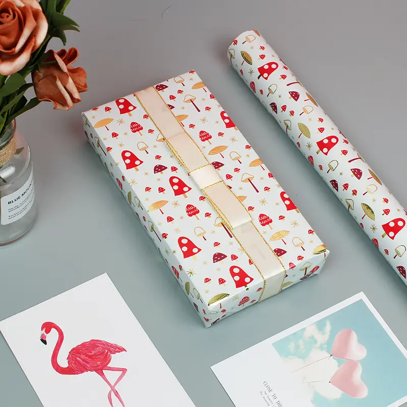 Papier d'emballage de fleurs imperméables personnalisées, grande quantité, cadeau de noël, coupe-papier, pour bouquet de burger blanc