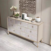 2025 nouveauté armoire d'entrée rectangulaire simple moderne commode à 8 tiroirs pour chambre à coucher