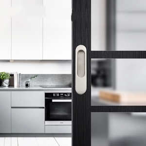 Zinc Alloy Modern Push-Pull Window Small Handle Concealed Installation <b>Sliding</b> Door Handle for Kitchen Cabinets Bedroom Drawer - Product Image 4