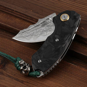 Couteau pliant fait main en acier damas couteau <span class=keywords><strong>de</strong></span> poche <span class=keywords><strong>de</strong></span> survie sur mesure pour Camping chasse et sculpture intérieur extérieur cadeau - Product Image 5