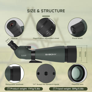 Lente objetiva 100mm lente ocular 18mm zoom variável 25 ~ 75X FMC e BAK4 design óptico 45 ° telescópio monocular spotting scope - Product Image 2