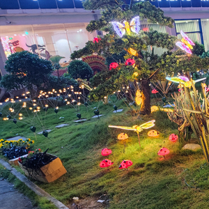 IP65 Festivo LED Efecto <span class=keywords><strong>de</strong></span> fuegos artificiales Iluminación <span class=keywords><strong>de</strong></span> camino impermeable Oscilación impulsada por <span class=keywords><strong>el</strong></span> viento 6 cabezas Luz <span class=keywords><strong>de</strong></span> jardín solar al aire libre Firefly - Product Image 3