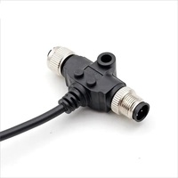 Type T M12 Mâle Femelle 1 Mètre PVC NMEA2000 Connecteurs Répartiteur 5PIN 22AWG 24AWG 5 6 8 Broches B Code Câble Distributeur