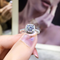 Bague en Moissanite Plaqué Argent pour Femme – Prix Réduit Direct Usine Bijoux Hip Hop
