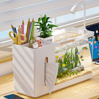 Petit aquarium hydroponique durable et écologique, boîte à mouchoirs multifonctionnelle en plastique, boîte d'élevage, aquarium pour la maison et le salon