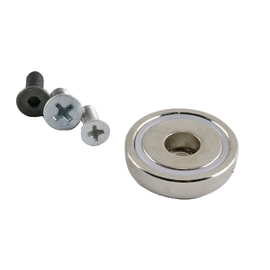 Imán de barra de olla de anillo de neodimio artesanal electrochapado especial 32mm de diámetro M6 tornillo corte personalizado tipo permanente imán Industrial - Product Image 1