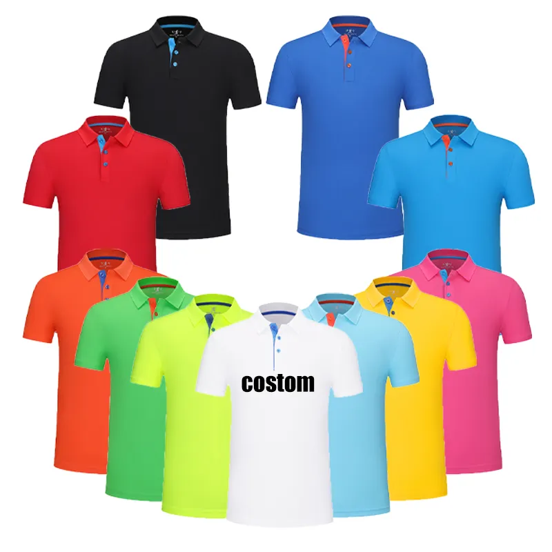 Cotton Tshirt Custom Mens Golf Polo Shirts Shirt With Embroidery Printed Logo Men's Colar Polo Tshirts Logo Custom