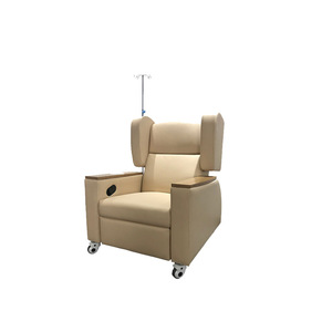 Silla de infusión Tenzo TZSTSF-02 para uso hospitalario con soporte para suero intravenoso y reposabrazos - Product Image 1