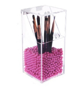 Porta Pennelli da Trucco in Acrilico Trasparente Antipolvere con Coperchio, Espositore da Scrivania in <span class=keywords><strong>Plexiglass</strong></span> per Cosmetici, per Tavoli da Toeletta - Product Image 4