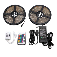 Ruban LED Flexible RVB Intelligent 12V avec Synchronisation Musicale et Télécommande par Application pour Rétroéclairage de Chambre, TV et PC, Bande Lumineuse LED Ambiante SMD 5050