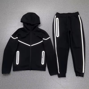 Windrunner công nghệ lông cừu 25 sọc thể thao áo khoác mùa thu phản chiếu bông dây kéo thiết kế mới ấm cúng in logo tùy chỉnh - Product Image 2