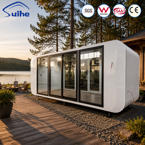 Cabaña <span class=keywords><strong>Vacacional</strong></span> Modular de 6m con Doble Vidriado Lateral para <span class=keywords><strong>Casa</strong></span> de Campo junto al Lago - Product Image 1