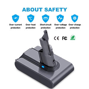 Reemplazo de baterías de aspiradora de mano de 21,6 V y 5000mAh para <span class=keywords><strong>Dyson</strong></span> <span class=keywords><strong>V6</strong></span> V7 V8 <span class=keywords><strong>Absolute</strong></span> Trigger Animal Series V03 SV04 SV11 - Product Image 3