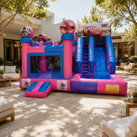 Château gonflable géant Commercial Monkey Jungle avec toboggan, structure gonflable pour la location événementielle et les entreprises