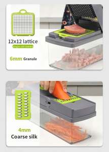 Top Sell Kitchen 12 in 1 <b>Food</b> Onion Fruit Veggie Cutter Manual Mandoline <b>Slicer</b> Multifunctional Vegetable Chopper - Product Image 5