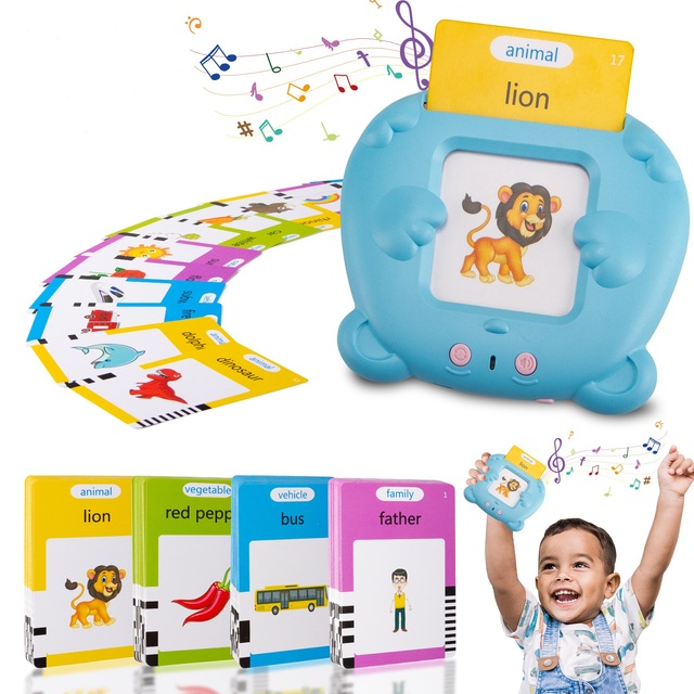 Kids Learning Flashcard Reader Speech Therapy Machine Toy Sight Words Children Educational Cognitive Cards Talking Flash Card