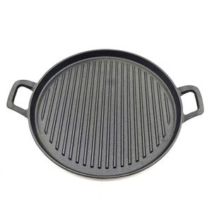 <span class=keywords><strong>Plaque</strong></span> de cuisson en <span class=keywords><strong>fonte</strong></span> pré-assaisonnée, ronde, 31 cm, pour <span class=keywords><strong>barbecue</strong></span>, poêle à frire ronde à rayures, <span class=keywords><strong>plaque</strong></span> de cuisson en fer - Product Image 1