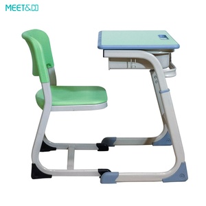 Modern Wood Plastic <b>Desk</b> Chair <b>Set</b> for Home Office and Primary School Workshop for Middle Children's Classroom Furniture Use - Product Image 1